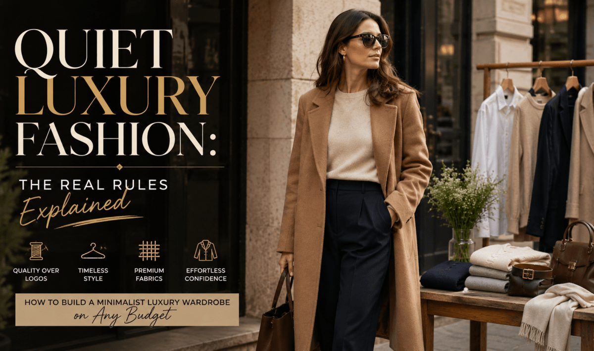 Quiet luxury fashion explained through timeless, understated style principles